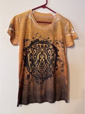 Twilight Saga 2009 New Moon Tribal Wolf Pack Tattoo Sublimated T Shirt Jr Sz XL